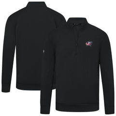 Columbus Blue Jackets Levelwear Upright Tri-Blend Quarter-Zip Pullover - Black Pullover