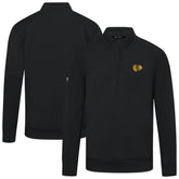 Chicago Blackhawks Levelwear Upright Tri-Blend Quarter-Zip Pullover - Black Pullover