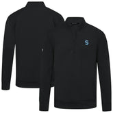 Seattle Kraken Levelwear Upright Tri-Blend Quarter-Zip Pullover - Black Pullover