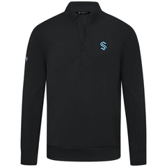 Seattle Kraken Levelwear Upright Tri-Blend Quarter-Zip Pullover - Black Pullover