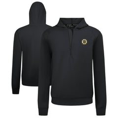 Boston Bruins Levelwear Technic Quarter-Zip Pullover Hoodie - Black Hoodies