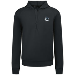 Vancouver Canucks Levelwear Technic Quarter-Zip Pullover Hoodie - Black Hoodies