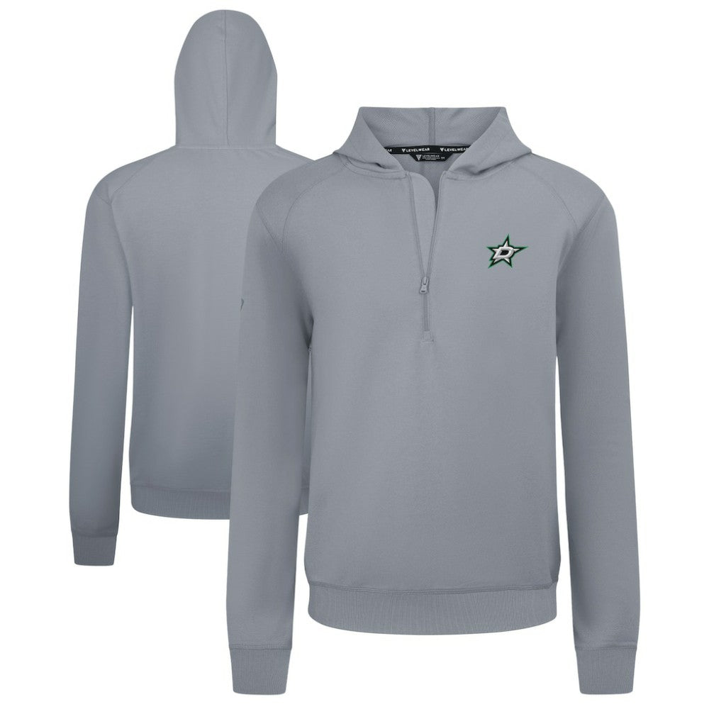 Dallas Stars Levelwear Technic Quarter-Zip Pullover Hoodie - Gray Hoodies