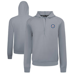 Winnipeg Jets Levelwear Technic Quarter-Zip Pullover Hoodie - Gray Hoodies