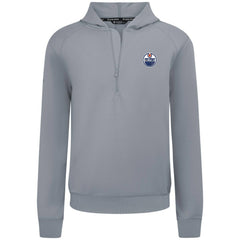 Edmonton Oilers Levelwear Technic Quarter-Zip Pullover Hoodie - Gray Hoodies