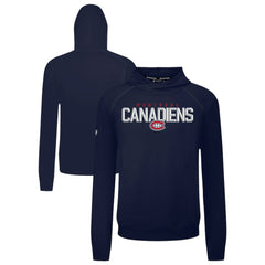 Montreal Canadiens Levelwear Mandate Carve Tri-Blend Pullover Hoodie - Navy Hoodies