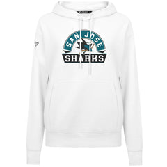 San Jose Sharks Levelwear Women's Adorn Banner Arch Pullover Hoodie - White Hoodies