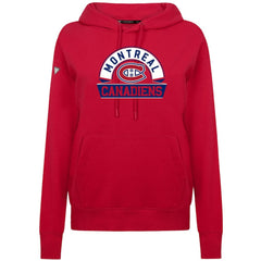 Montreal Canadiens Levelwear Women's Adorn Banner Arch Pullover Hoodie - Red Hoodies