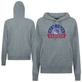 New York Rangers Levelwear Women's Adorn Banner Arch Pullover Hoodie - Gray Hoodies