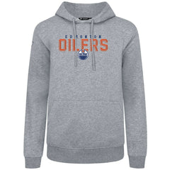 Edmonton Oilers Levelwear Podium Carve Pullover Hoodie - Gray Hoodies