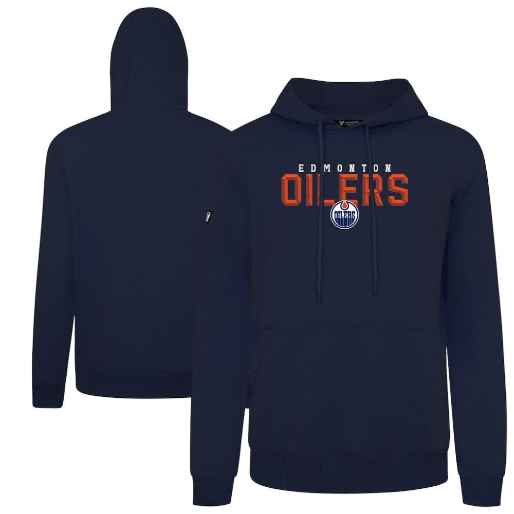 Edmonton Oilers Levelwear Podium Carve Pullover Hoodie - Navy Hoodies