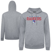 New York Rangers Levelwear Podium Carve Pullover Hoodie - Gray Hoodies