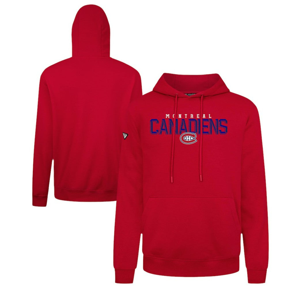 Montreal Canadiens Levelwear Podium Carve Pullover Hoodie - Red Hoodies
