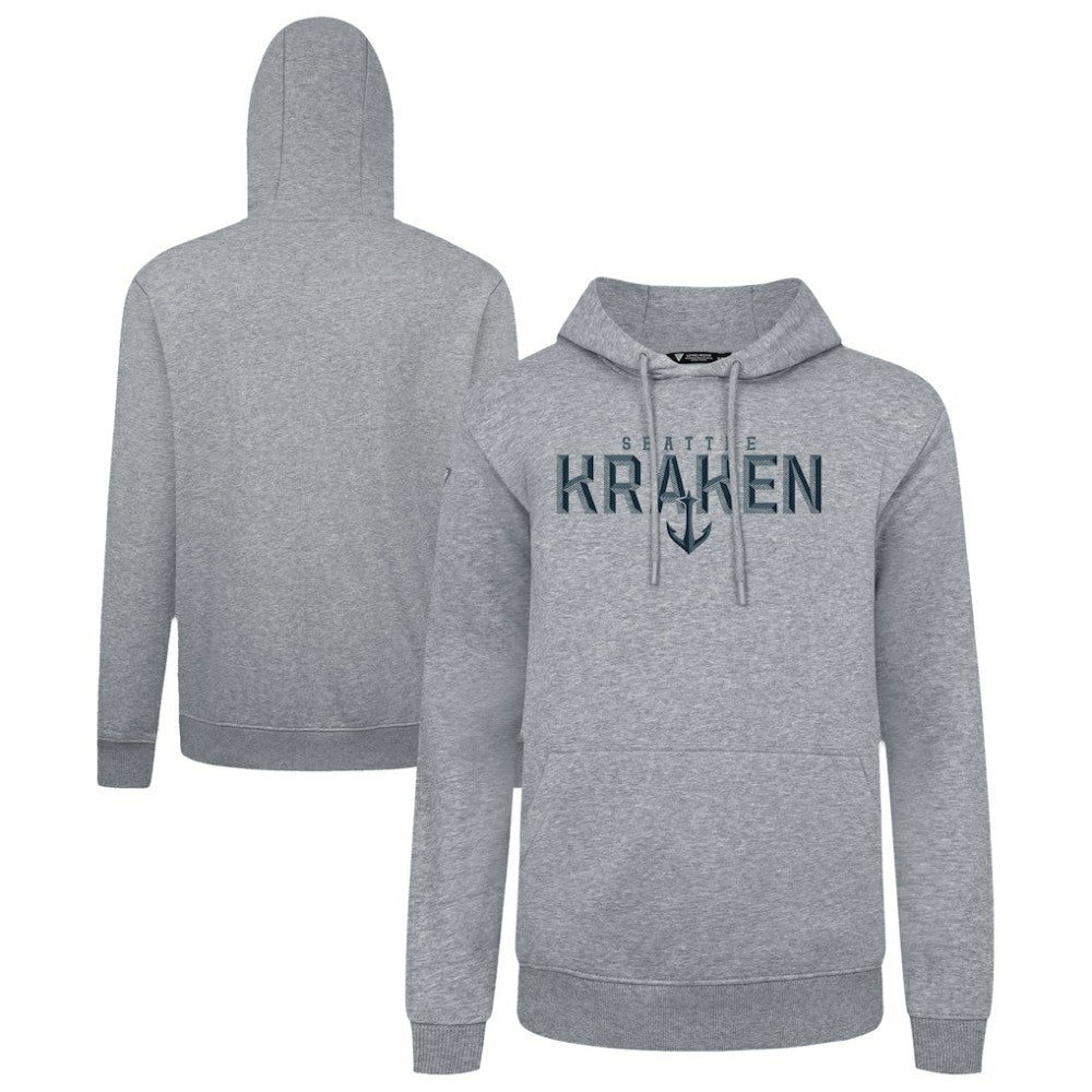 Seattle Kraken Levelwear Podium Carve Pullover Hoodie - Gray Hoodies