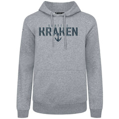 Seattle Kraken Levelwear Podium Carve Pullover Hoodie - Gray Hoodies