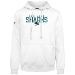 San Jose Sharks Levelwear Podium Carve Pullover Hoodie - White Hoodies