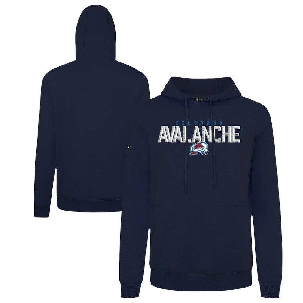 Colorado Avalanche Levelwear Podium Carve Pullover Hoodie - Navy Hoodies