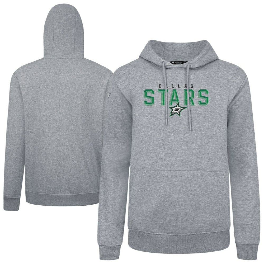 Dallas Stars Levelwear Podium Carve Pullover Hoodie - Gray Hoodies