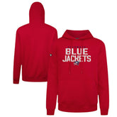 Columbus Blue Jackets Levelwear Podium Carve Pullover Hoodie - Red Hoodies