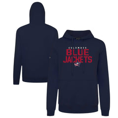 Columbus Blue Jackets Levelwear Podium Carve Pullover Hoodie - Navy Hoodies