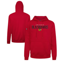 Chicago Blackhawks Levelwear Podium Carve Pullover Hoodie - Red Hoodies