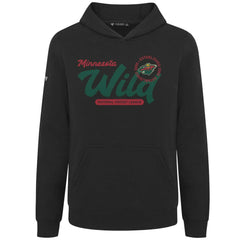 Minnesota Wild Levelwear Youth Podium Monument Pullover Hoodie - Black Hoodies