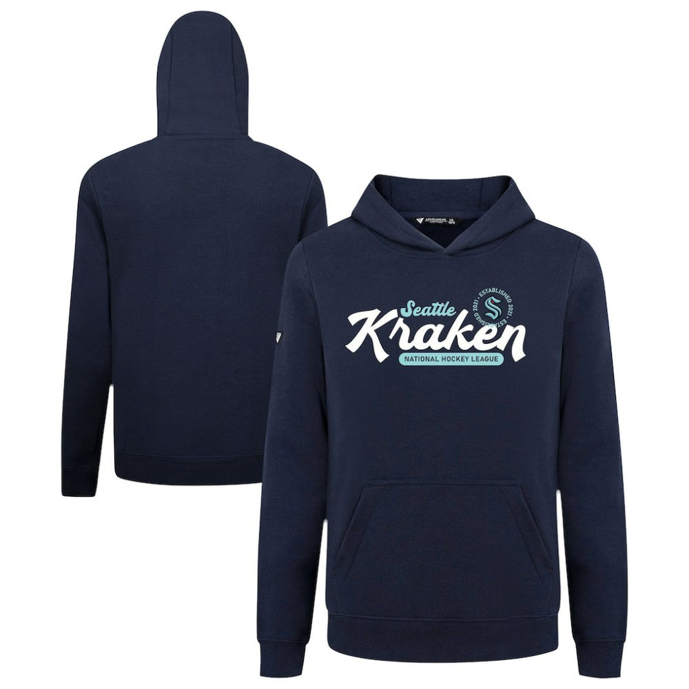 Seattle Kraken Levelwear Youth Podium Monument Pullover Hoodie - Navy Hoodies