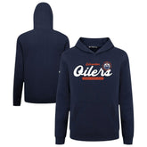Edmonton Oilers Levelwear Youth Podium Monument Pullover Hoodie - Navy Hoodies
