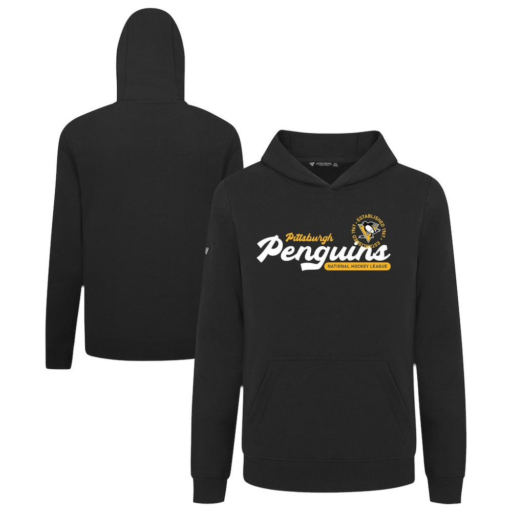 Pittsburgh Penguins Levelwear Youth Podium Monument Pullover Hoodie - Black Hoodies