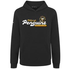 Pittsburgh Penguins Levelwear Youth Podium Monument Pullover Hoodie - Black Hoodies