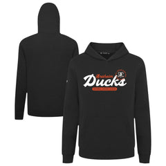 Anaheim Ducks Levelwear Youth Podium Monument Pullover Hoodie - Black Hoodies
