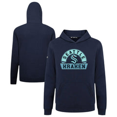 Seattle Kraken Levelwear Youth Podium Banner Arch Pullover Hoodie - Navy Hoodies