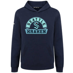 Seattle Kraken Levelwear Youth Podium Banner Arch Pullover Hoodie - Navy Hoodies