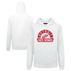 Detroit Red Wings Levelwear Youth Podium Banner Arch Pullover Hoodie - White Hoodies