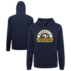 Nashville Predators Levelwear Youth Podium Banner Arch Pullover Hoodie - Navy Hoodies