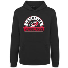 Carolina Hurricanes Levelwear Youth Podium Banner Arch Pullover Hoodie - Black Hoodies