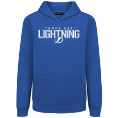 Tampa Bay Lightning Levelwear Youth Podium Carve Pullover Hoodie - Royal Hoodies