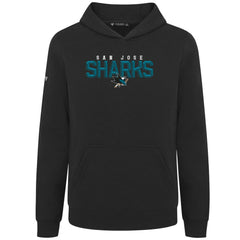 San Jose Sharks Levelwear Youth Podium Carve Pullover Hoodie - Black Hoodies