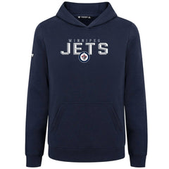 Winnipeg Jets Levelwear Youth Podium Carve Pullover Hoodie - Navy Hoodies