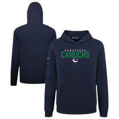 Vancouver Canucks Levelwear Youth Podium Carve Pullover Hoodie - Navy Hoodies