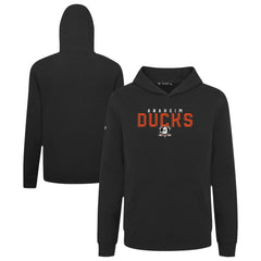 Anaheim Ducks Levelwear Youth Podium Carve Pullover Hoodie - Black Hoodies