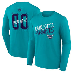 Charlotte Hornets Hustle Custom Long Sleeve T-Shirt - Teal shop