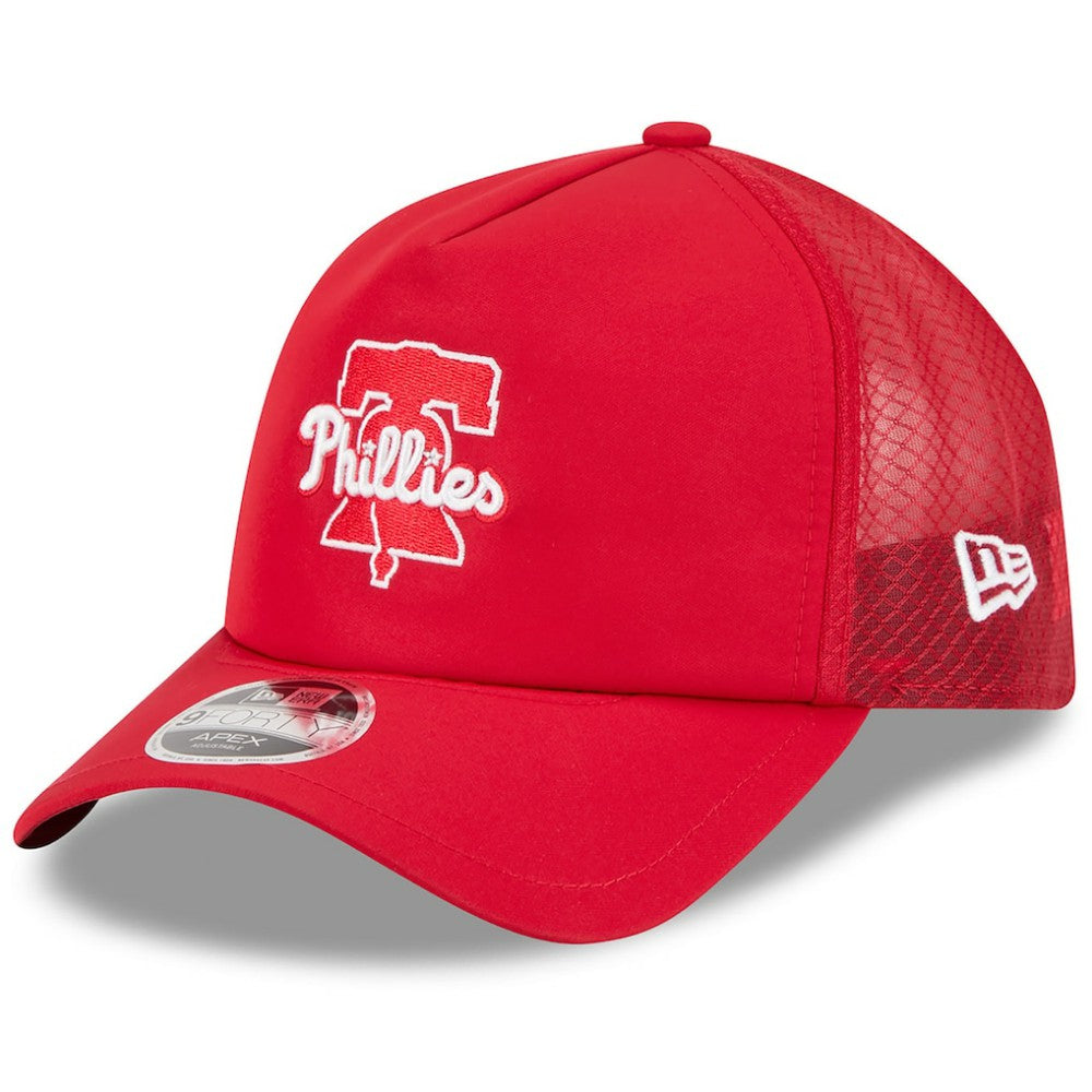 Philadelphia Phillies 2026 Batting Practice Alternate Apex 9FORTY Adjustable Hat Red