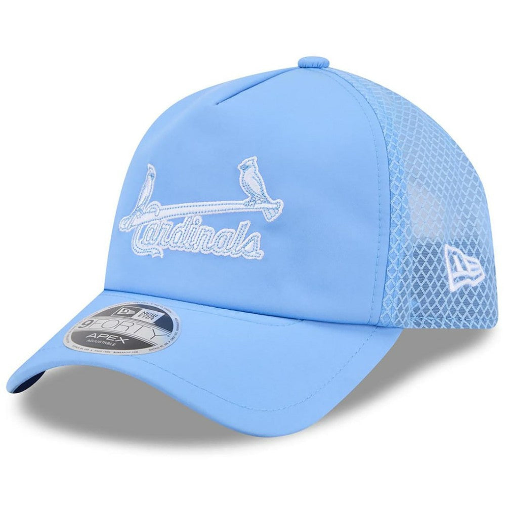 St. Louis Cardinals 2026 Batting Practice Alternate Apex 9FORTY Adjustable Hat Light Blue