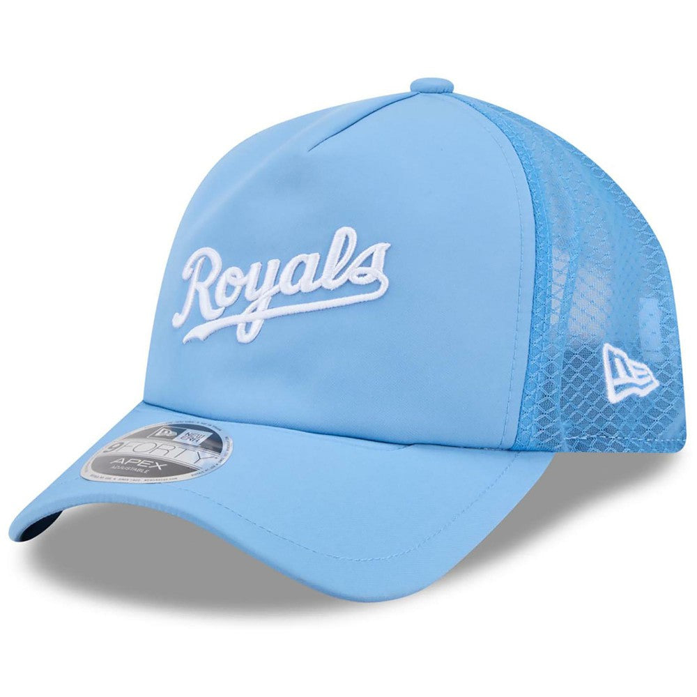 Kansas City Royals 2026 Batting Practice Alternate Apex 9FORTY Adjustable Hat Light Blue