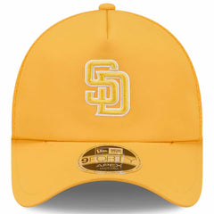 San Diego Padres 2026 Batting Practice Apex 9FORTY Adjustable Trucker Hat Gold