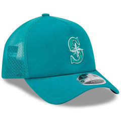 Seattle Mariners 2026 Batting Practice Apex 9FORTY Adjustable Trucker Hat Teal