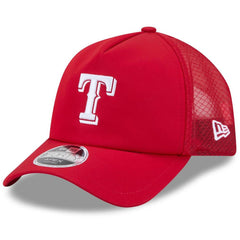 Texas Rangers 2026 Batting Practice Apex 9FORTY Adjustable Trucker Hat Red