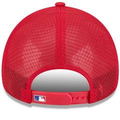 Chicago Cubs 2026 Batting Practice Apex 9FORTY Adjustable Trucker Hat Red
