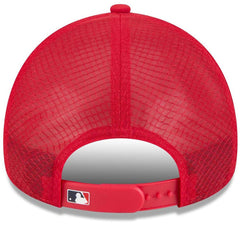 Atlanta Braves 2026 Batting Practice Apex 9FORTY Adjustable Trucker Hat Red